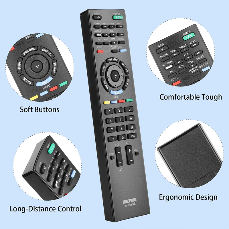 RM-YD061 Remote Control For Sony TV KDL-22EX420 KDL-26EX420 KDL-32EX420 KDL-40EX400 KDL-40EX720 KDL-40EX723 KDL-46EX523