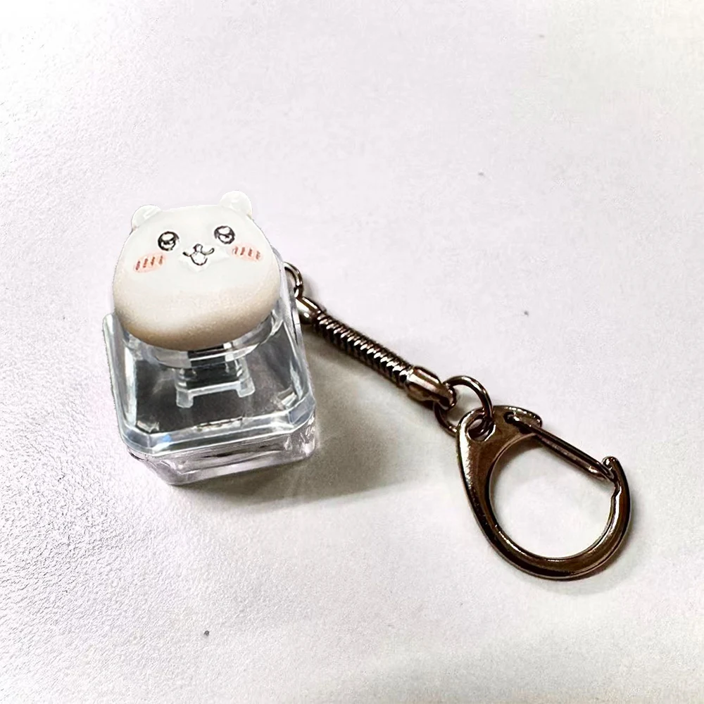 LED Cute Cat's Paw Keychain Fidget Toys Crystal Clicker Sensory Toy for Stress Relief Keyboard Accessory Office Decor Gift view 5