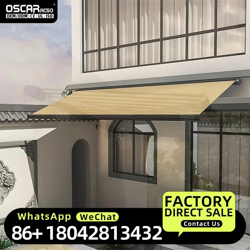 Outdoor Luxury Retractable Electric Aluminum Pergola Kits with PVC Arch Wood Plastic Alloy Frame for Balcony Made in China Retra