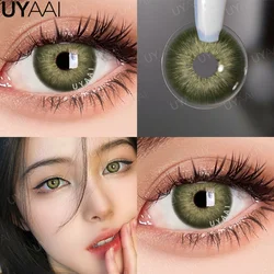 UYAAI 1 Pair Green Cosplay Colored pupils for eyes Contact Lenses High Quality Natural Green contact Lenses