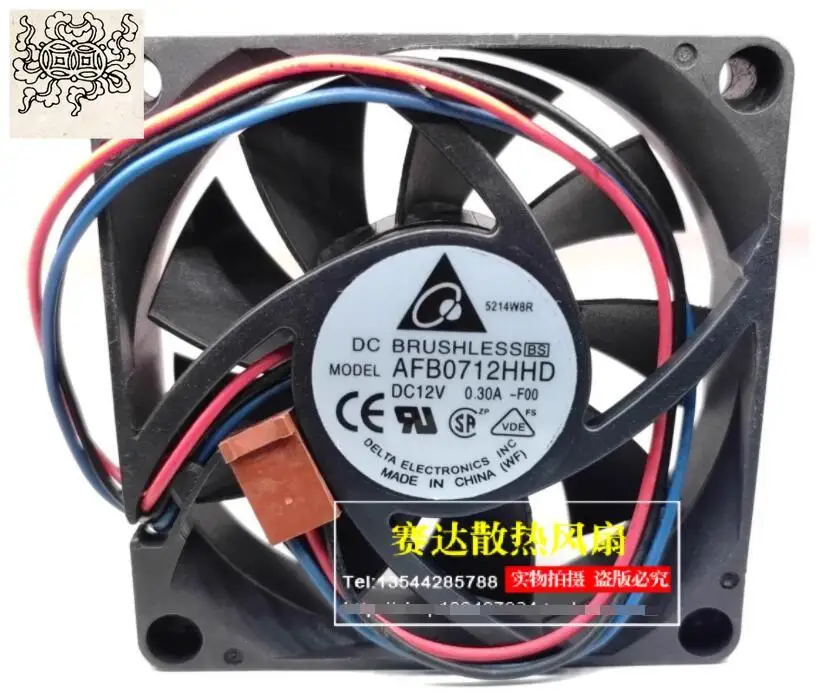 

Ltsf For Delta Electronics AFB0712HHD F00 DC 12V 0.30A 70x70x20mm 3-Wire Server Cooling Fan7cm