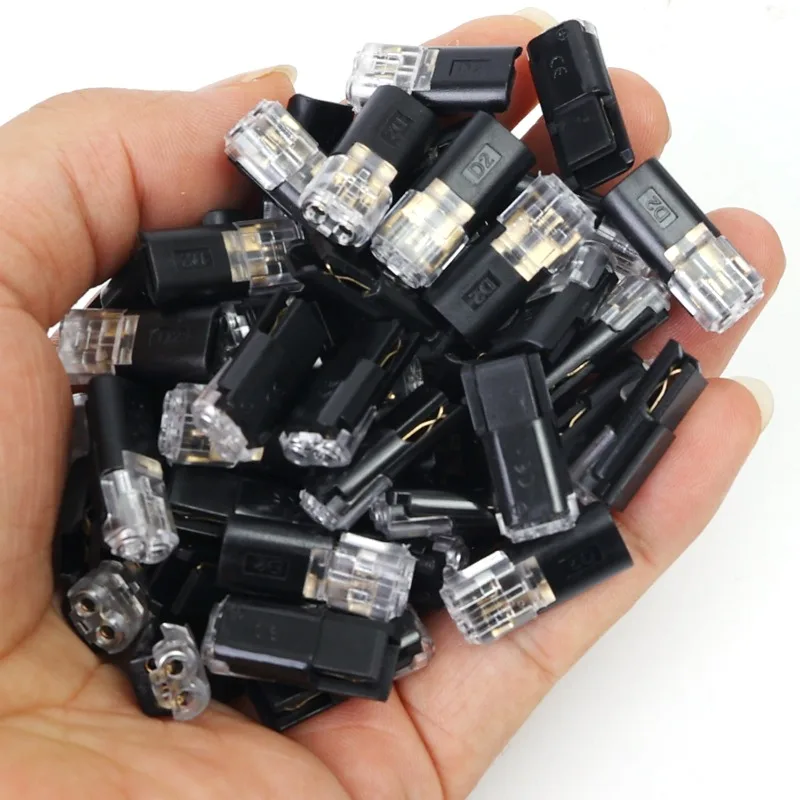 60/120pcs Car Auto Quick Wire Connector Kit Solderless Cable Snap Splice Lock Terminal 2 Pin Way Electrical Led Light Joiner 18