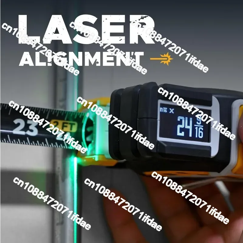 Digital Tape Measure Professional Accurate Measuring Tool, Green Laser, E-Paper Measuring List, Measurements