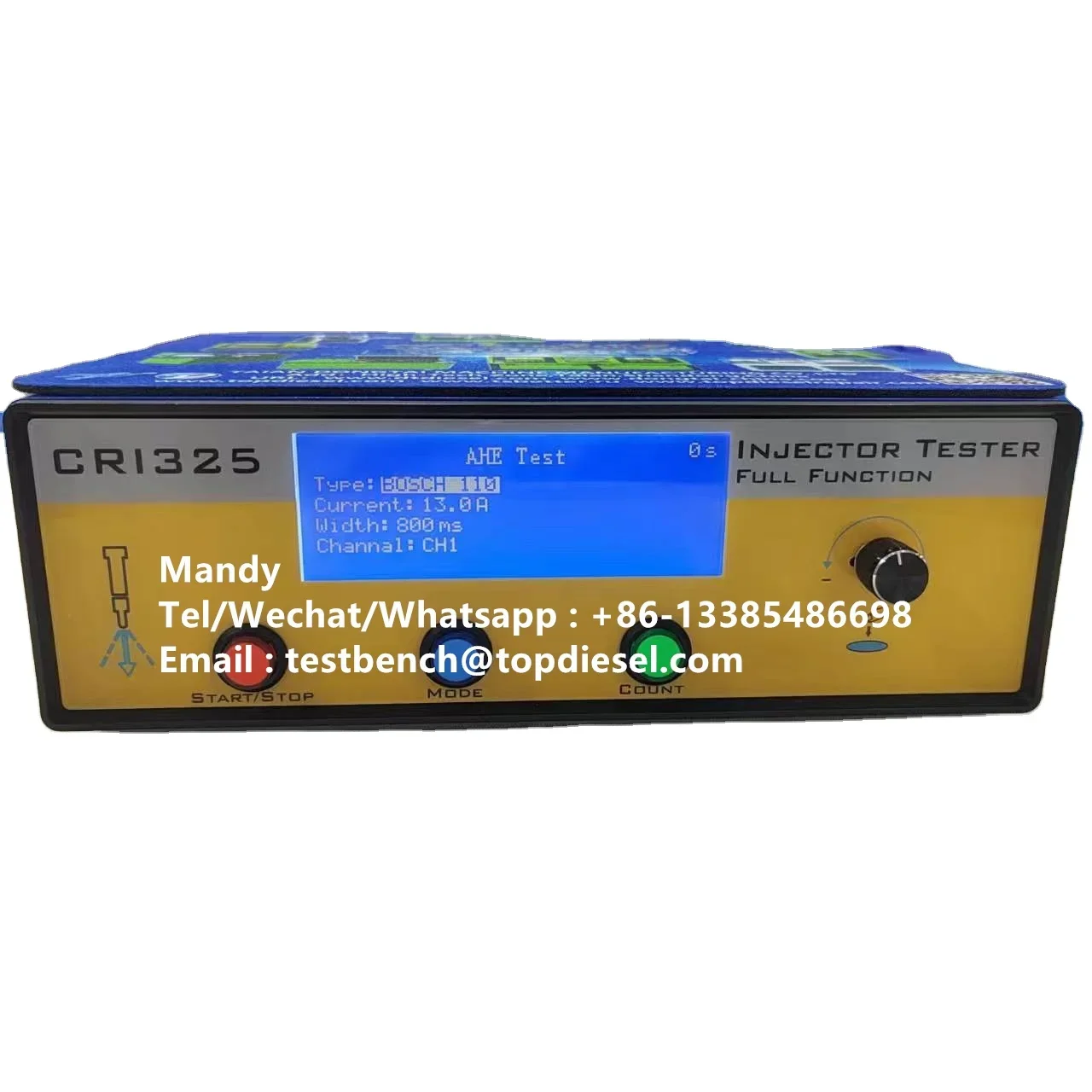 Manufacturer CRI325 Full Function Common Rail Injector Tester can test CRIN4 Double Valve Injector Two Coil Injector