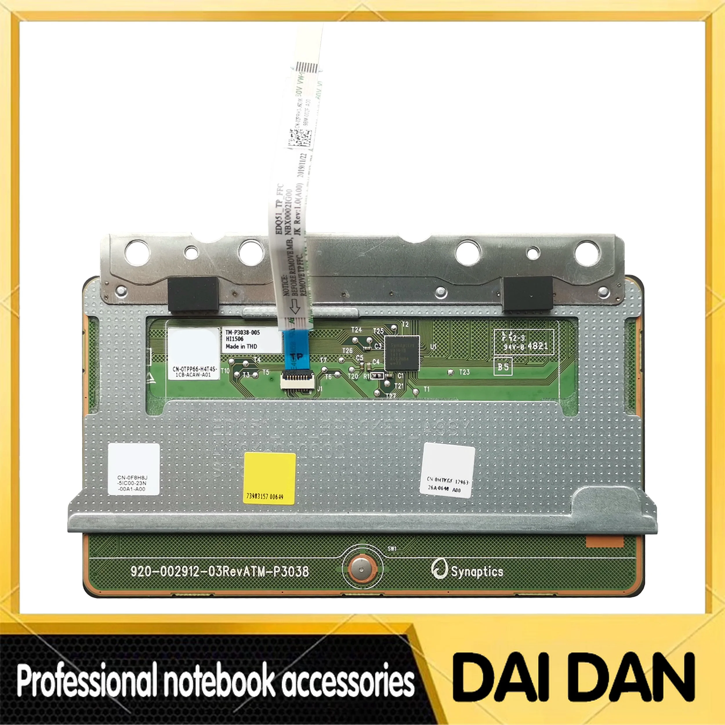 Para touchpad Alienware M15 R2 R3, mousepad, branco 0MTKGF