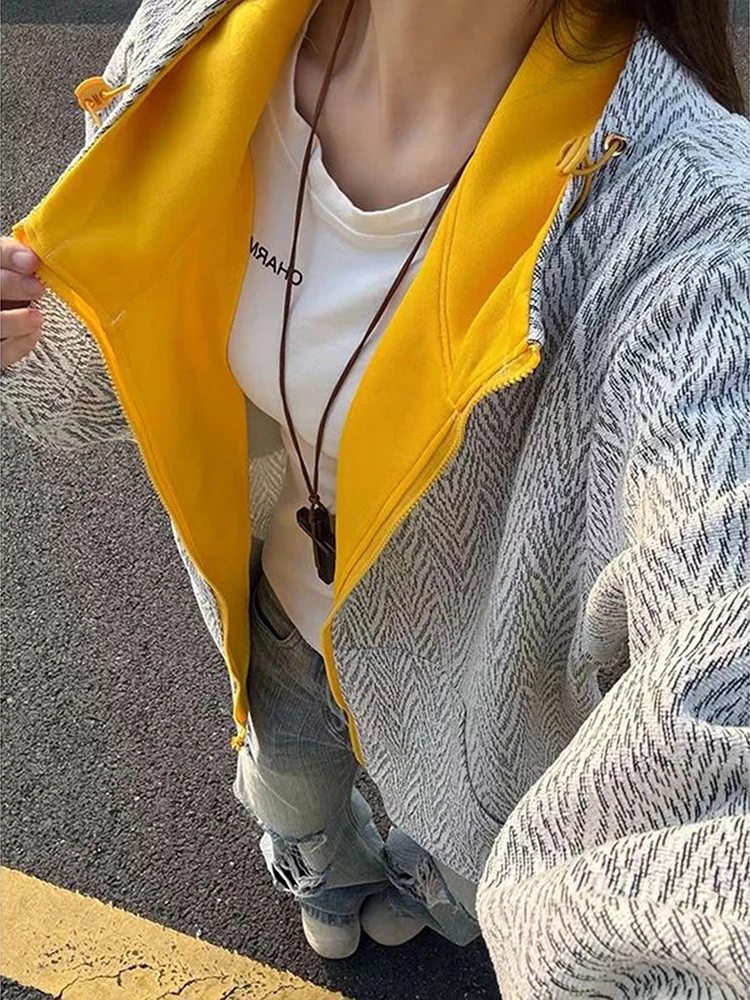 

Толстовка на молнии унисекс из полиэстера с эффектом цветовых блоков и клетчатым дизайном на плечах, повседневная, модная, немнущаяся, удлиненная