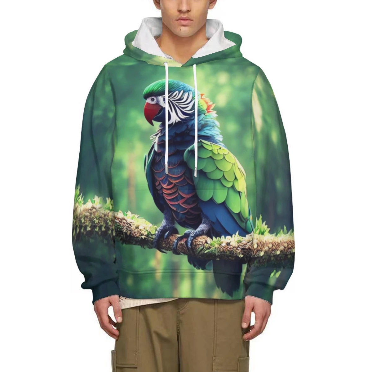 New Fashion Parrot Hoodies Personality Animal Print 3d Hoodie Casual Couple Pullover Sweatshirts