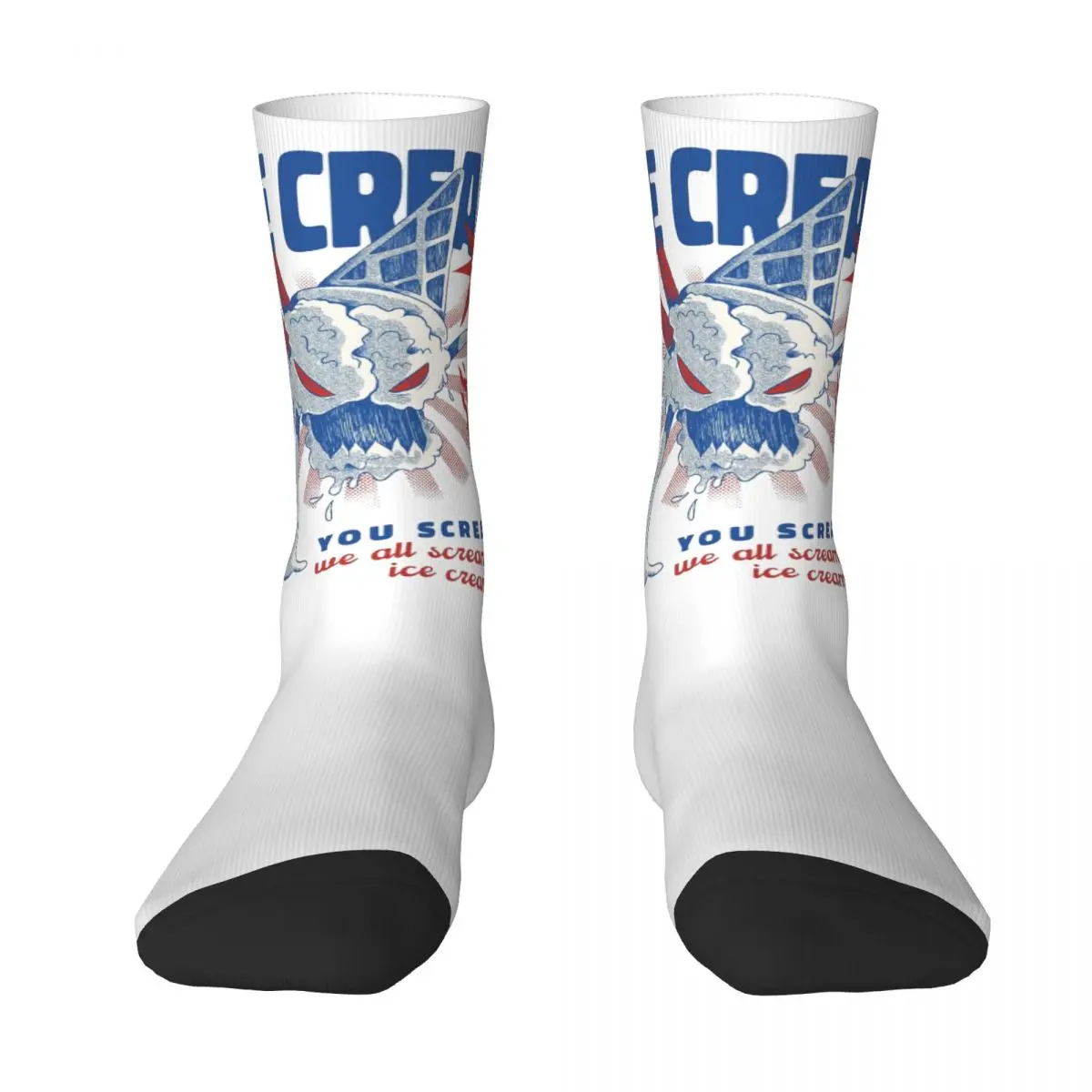 Ice Cream--kaiju Socks Gothic Stockings Winter Non-Slip Couple Socks Soft Breathable Pattern Climbing Socks