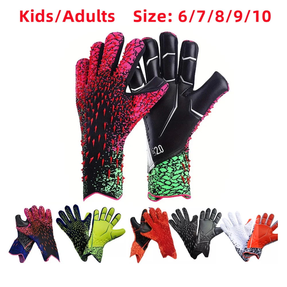 Guantes de portero de fútbol de látex para adultos y adolescentes, protección profesional, guantes de portero de fútbol, guantes de portero de fútbol, gruesos, nuevos