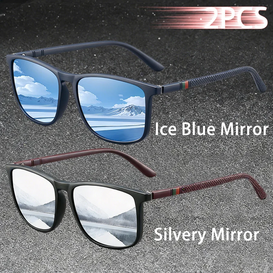 2 Stück Klassische Modische Sonnenbrille mit Buntem Streifendesign für Männer und Frauen zum Autofahren, Angeln und für die Freizeit, Marken-Designer Retro-Sonnenbrille – Detail 10