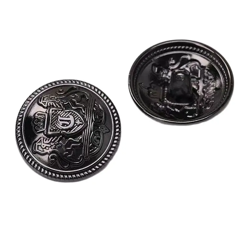 ラウンドメタルボタン10本,15mm/18mm/20mm/23mm/25mm,縫製用ボタン,ドレスアクセサリー