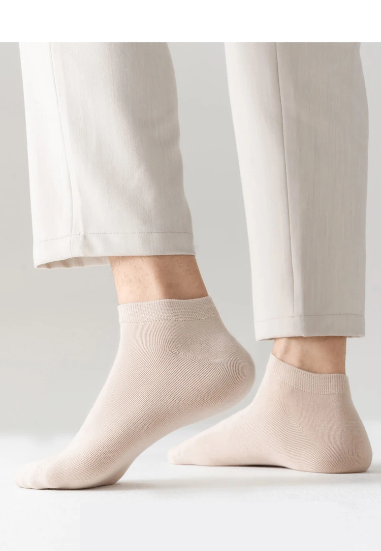 5 Paar hochwertige Herrensocken aus gekämmter Baumwolle, neue, lässige, atmungsaktive, schwarz-weiße Business-Socken, 5 Paar Herrensocken, Übergröße EU39-48 – Detail 16