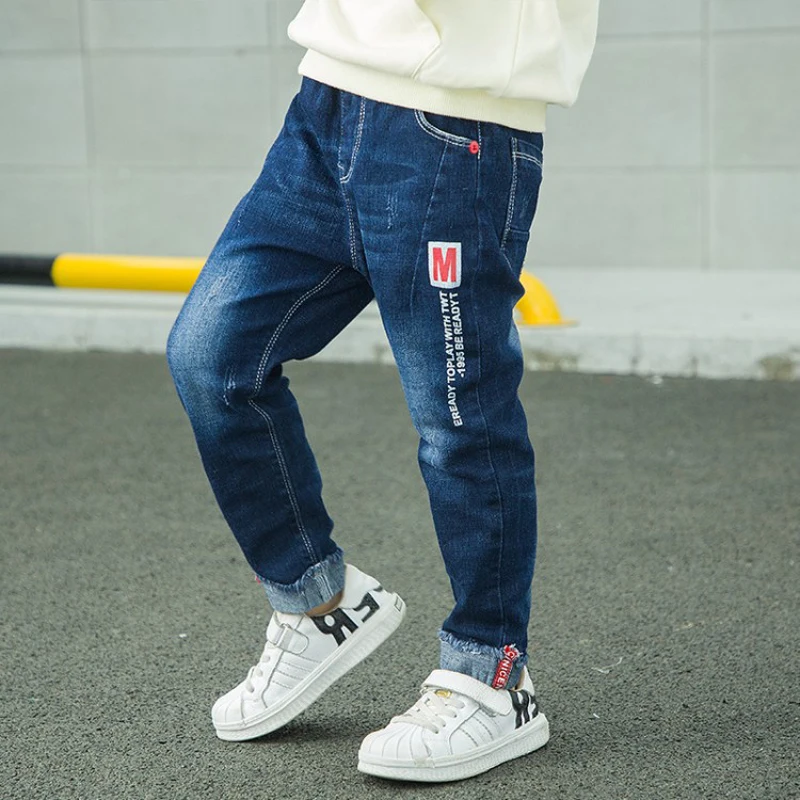 IENENS Kids Boys Jeans Baby Clothes Classic Pants Children Denim Clothing Infant Boy Casual Bowboy Bottoms Trousers  4-11 Years