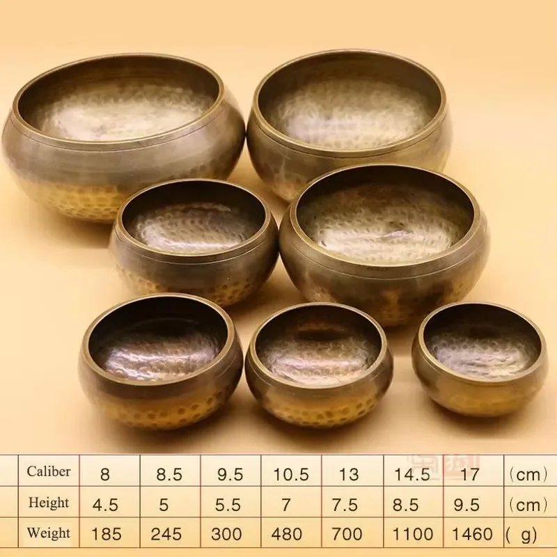 Raysen Xizang Singing Bowl Set ESB-LP Meditation and Refined Bronze Healing Sound Device with Gavel