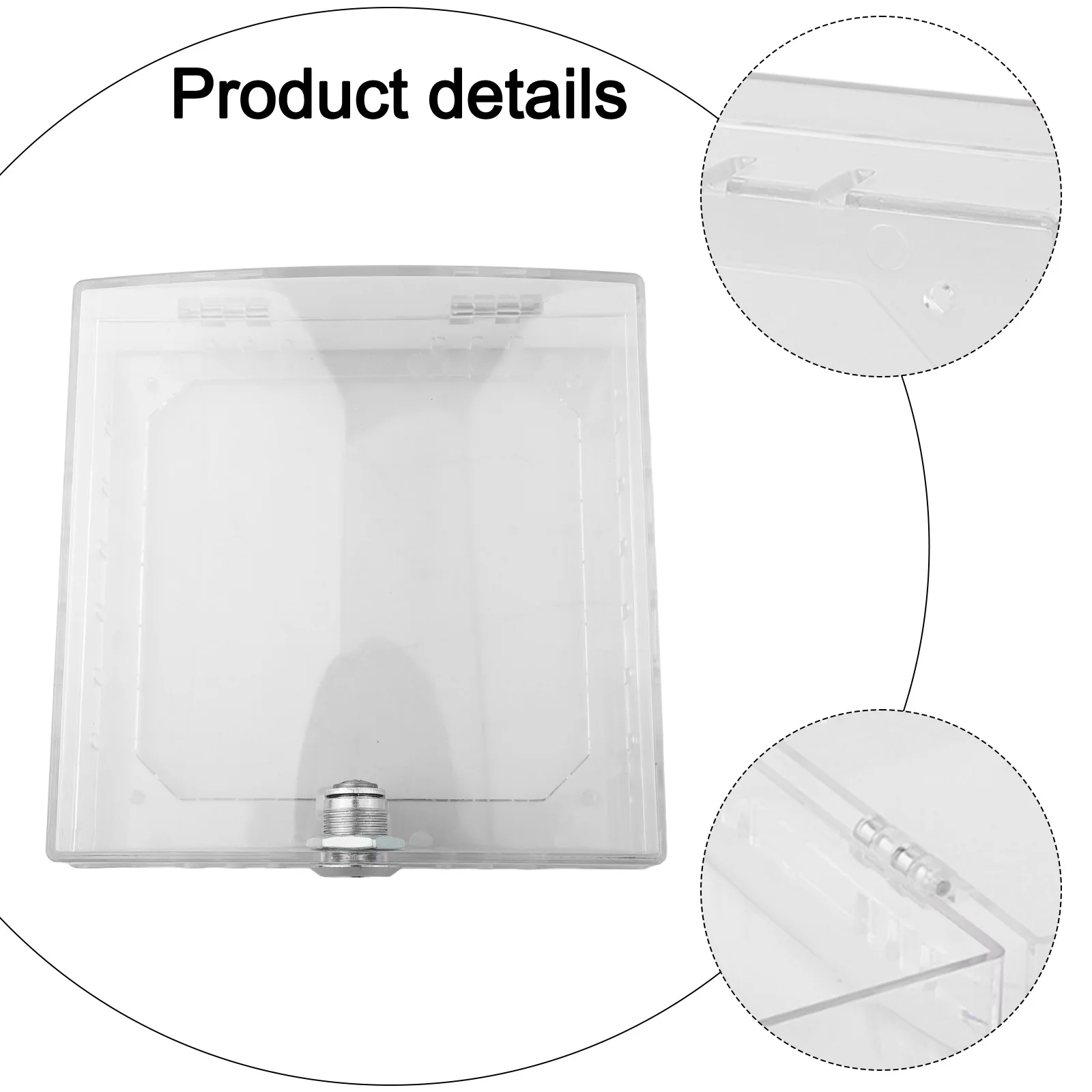 Transparent For Acrylic Thermostat Lock Box 16x15x6cm With 2 Keys For Wall Mounted AC Heating Protection Cover