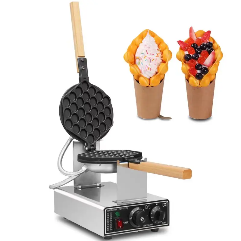 Commercial Electric Egg Bubble Waffle maker Machine Egg Waffle Machine Hong Kong Eggettes Bubble Waffle Maker