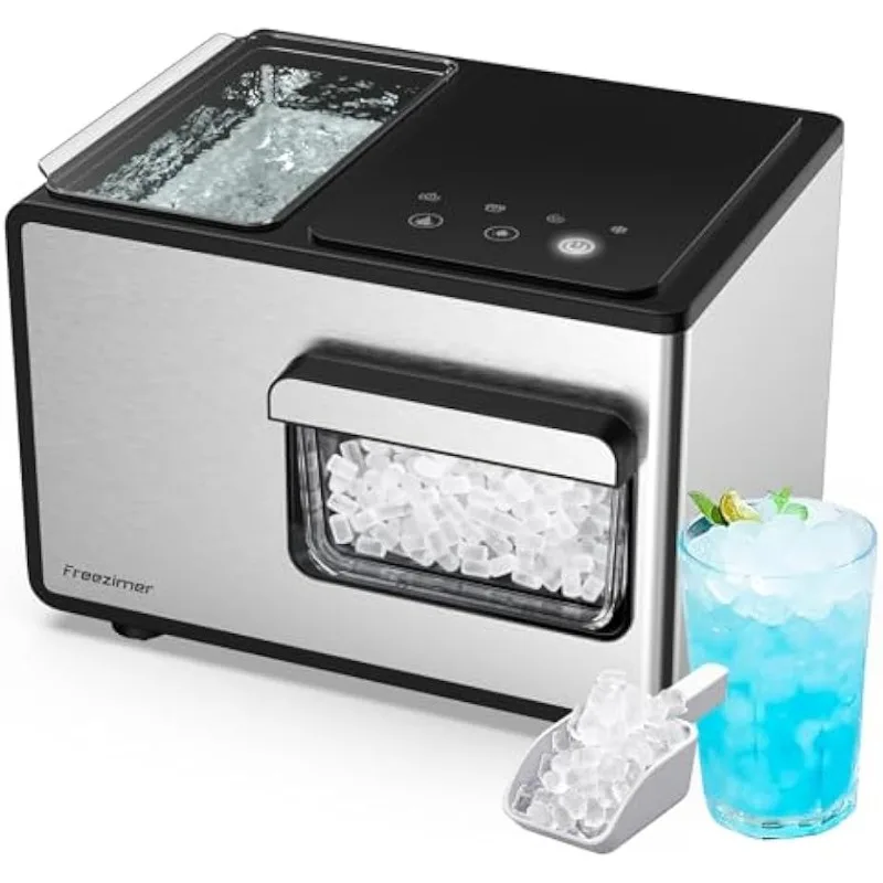 Freezimer Dreamice X3 | Nugget Ice Maker Machine Countertop 40lbs/24h , Self-Cleaning Function Kid-Friendly Design