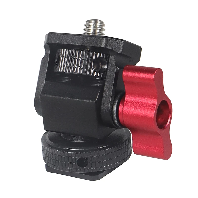 حامل شاشة EVF Mount مشبك شاشة دوار وإمالة مع حذاء بارد ARRI Pin 3/8 بوصة فتحة لـ DJI OSMO360 لضوء فلاش الكاميرا