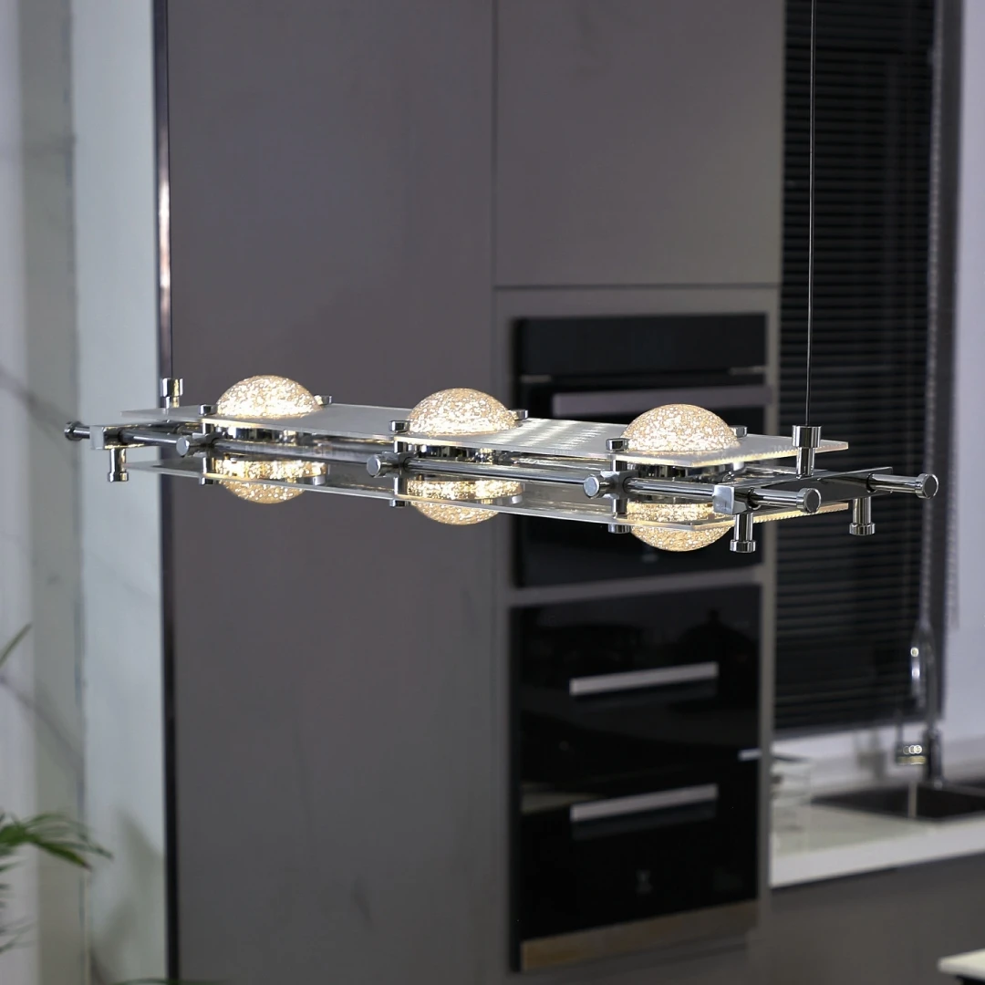 

Luxury LED Chandelier Lights For Kitchen Bar Dining Table Island Living Room Pendant Lamp Home Decoration Lustre Indoor Fixture