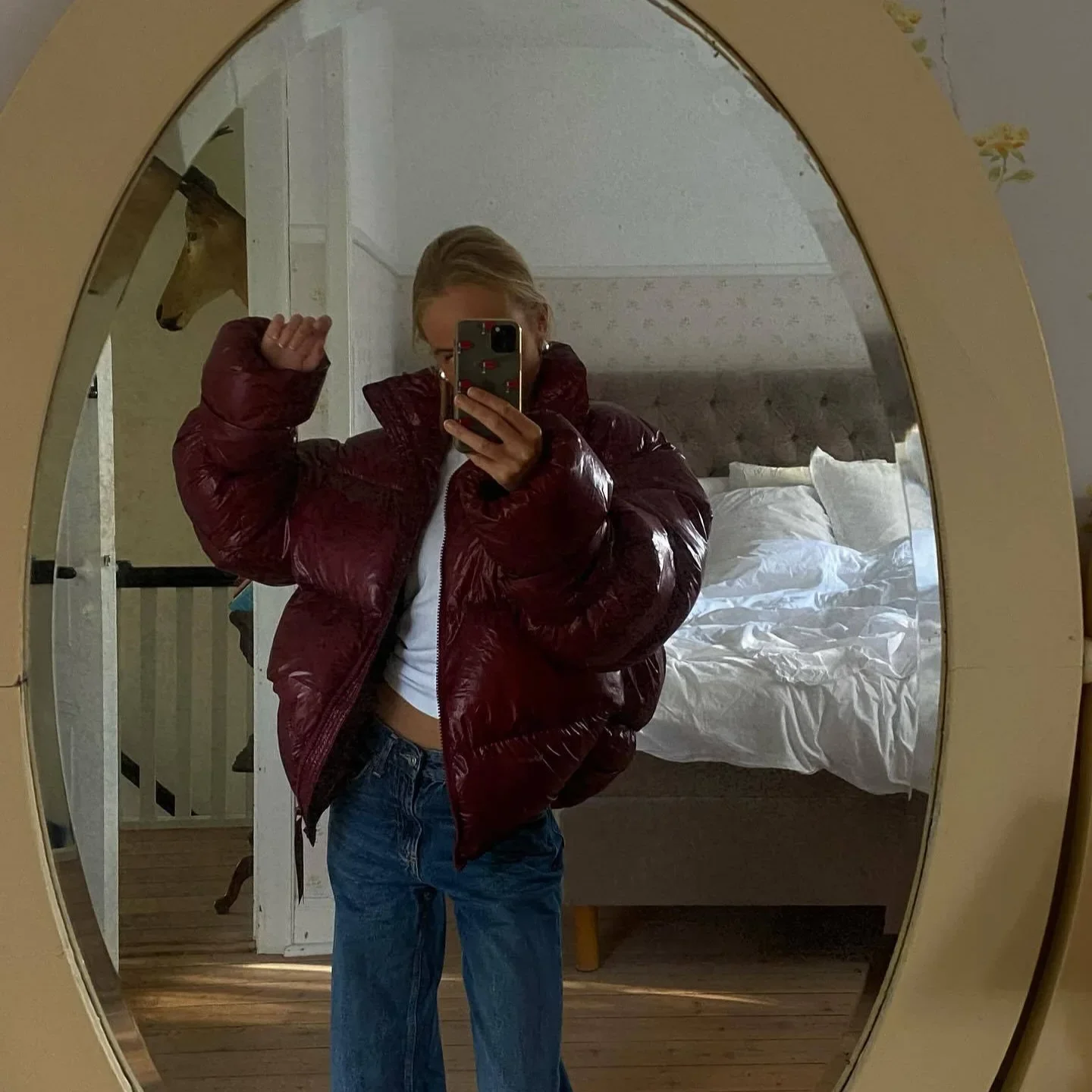 

Зимняя женская одежда, новинка 2025 года, зимняя пригородная одежда с воротником-стойкой и манжетами, сегментированная хлопковая одежда