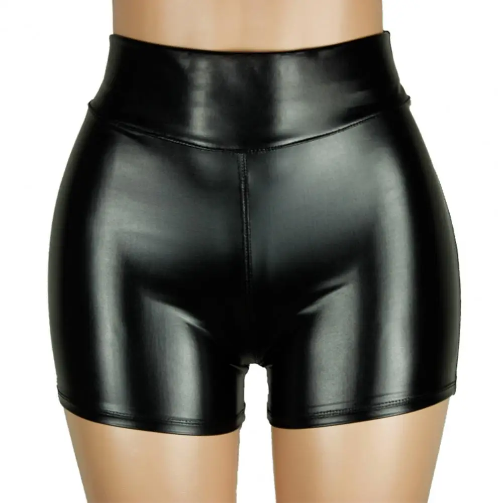 Sexy Faux Leather Shorts Figure-Flattering Nightclub Style Shorts for Women 2023