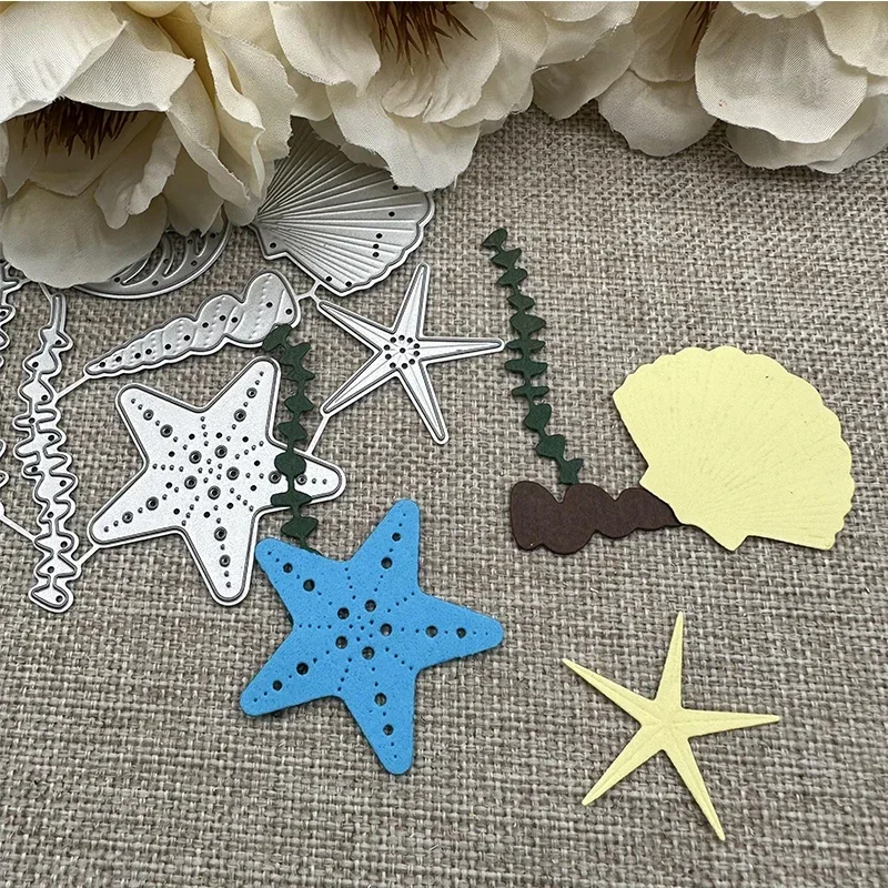 

Melody Summer Shells Metal Cutting Dies Stencils For DIY Scrapbooking Decorative Handcraft Die Cutting Template Mold