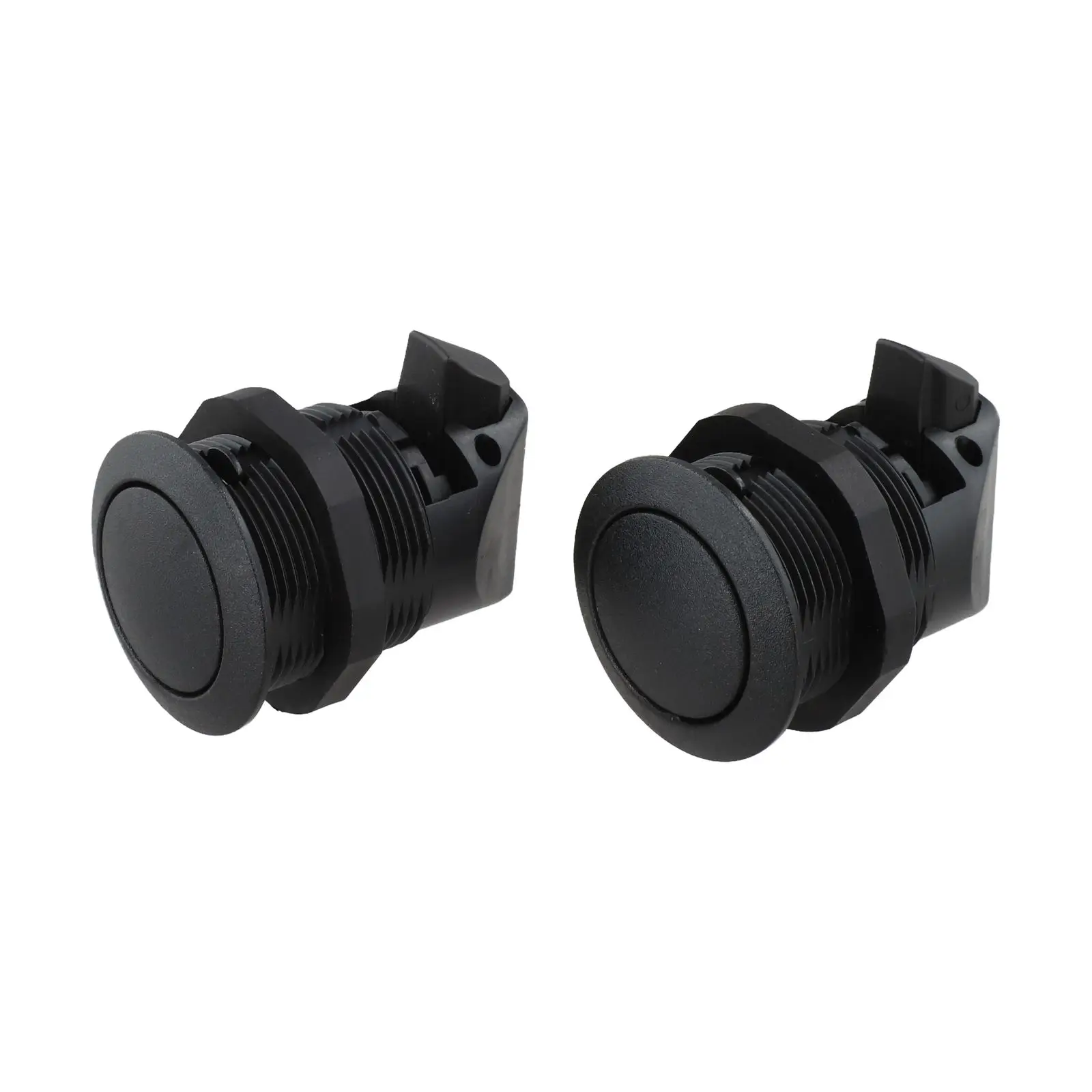 2pcs Black Push Button Deadbolt Lock Keyless ABS Latch For RV Yacht Furniture Drawer Cabinet Door Hardware Parts Accessories