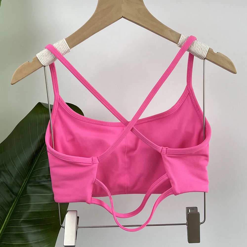 เสื้อชั้นในกีฬาแบบไขว้หลังสำหรับผู้หญิง ซับแรงกระแทก กระชับ เซ็กซี่ เหมาะสำหรับออกกำลังกาย วิ่ง โยคะ ใส่สบายสำหรับฤดูร้อนและกิจกรรมกลางแจ้ง