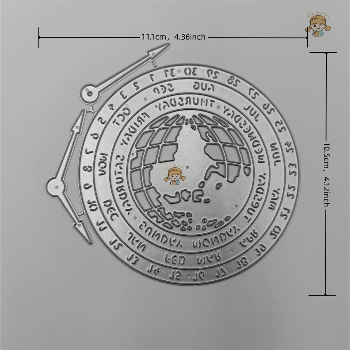 World Map New Metal Cutting Dies Compass for Scrapbooking DIY Album Embossing Folder Paper Card Maker Template Stencils