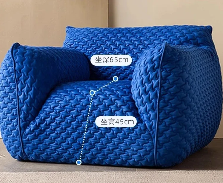 

Nordic Italian Internet celebrity single casual sofa chair blue fat living room minimalist designer personality lazy sofa