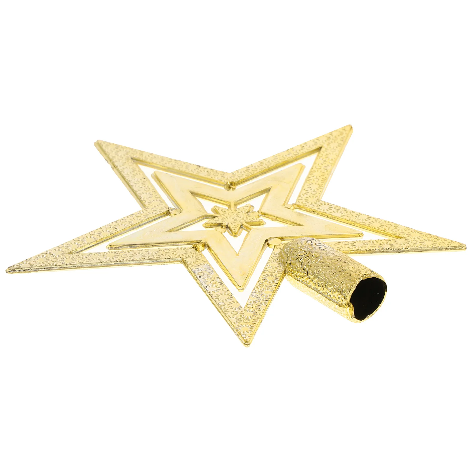 

10Cm Christmas Tree Treetop Star Gold Exquisite Craft Lightweight Portable Happy Christmas Decoration Star Treetop