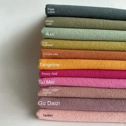23 colori retrò cotone lavato tessuto tinta unita puro cotone fatto a mano tessuto abbigliamento fai da te materiale per abito al metro