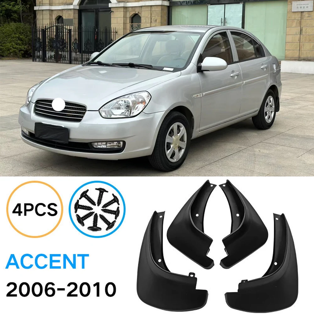 

Car Mud Flaps For Hyundai Accent 2006 2007 2008 2009 2010 Splash Guards Mudguards Flap Mudflaps Fender 4PCS