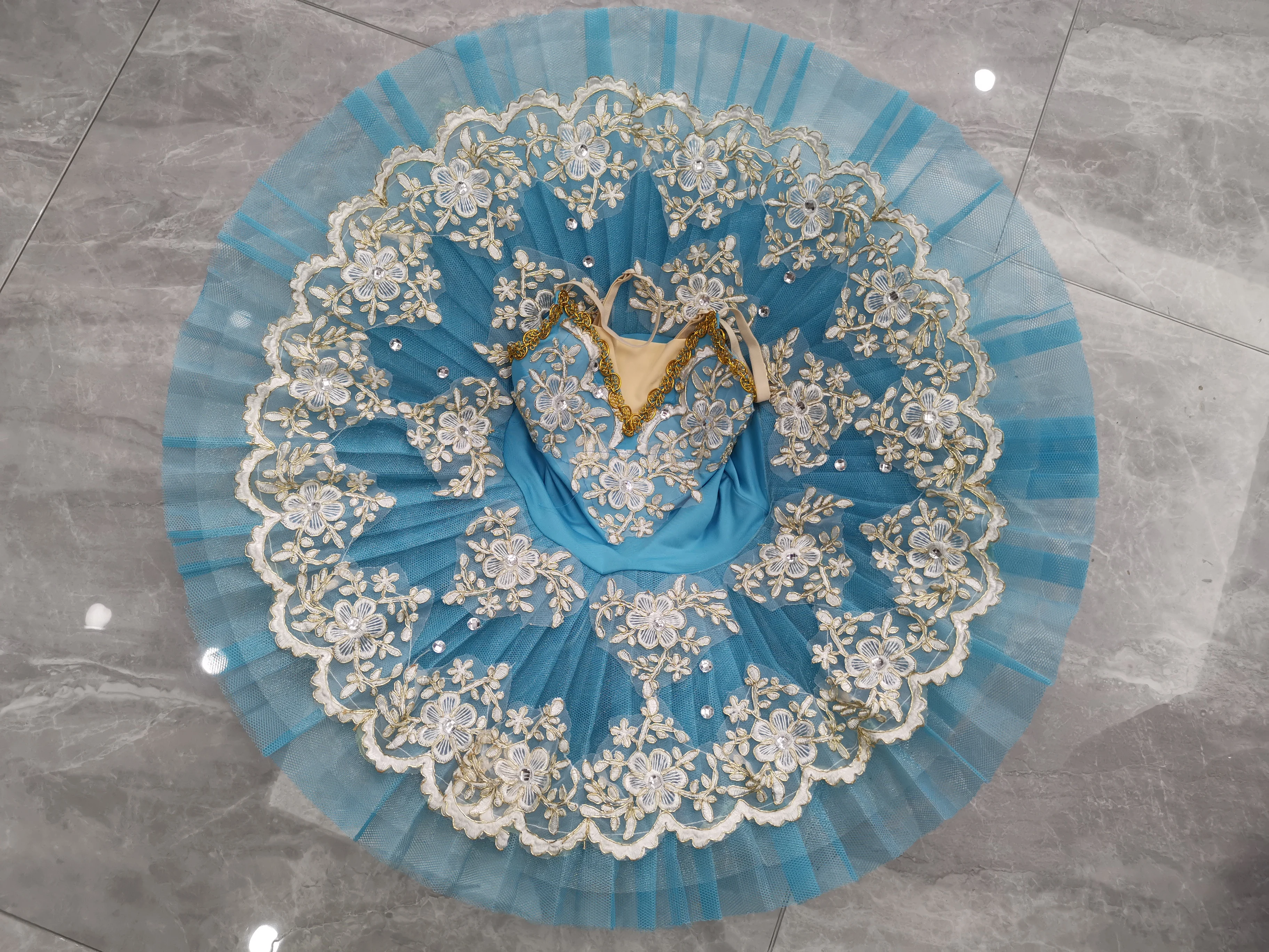 Blue Ballet Tutu Skirt For Children's White Swan Lake Costume Ballerina Dress Professional Ballet Dress For Child Kids Girls