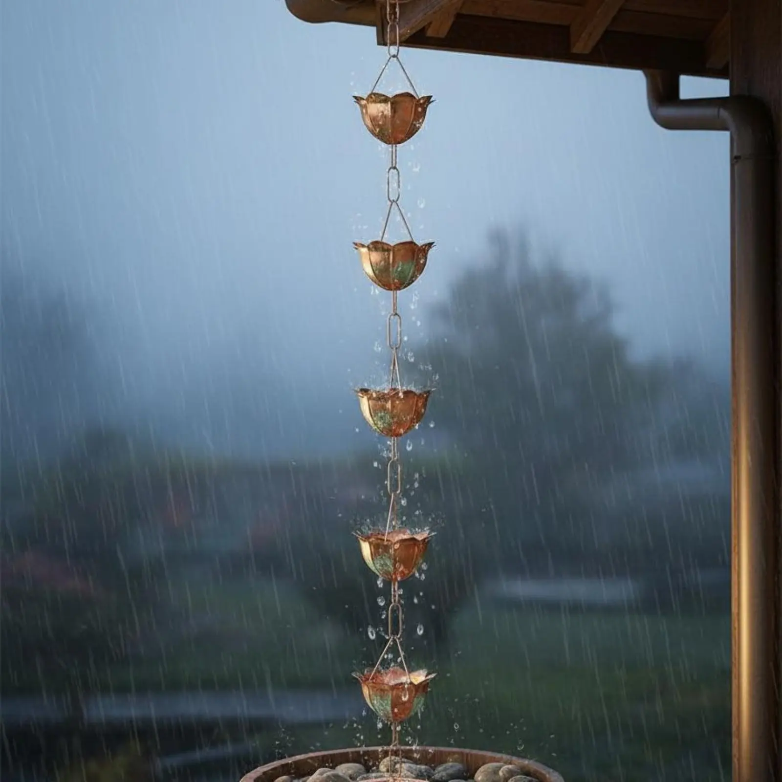 catena-di-raccolta-acqua-piovana-in-rame-antiruggine-decorativa-per-grondaie-si-sviluppa-una-patina-naturale-decorazione-per-esterni-finitura-anticata