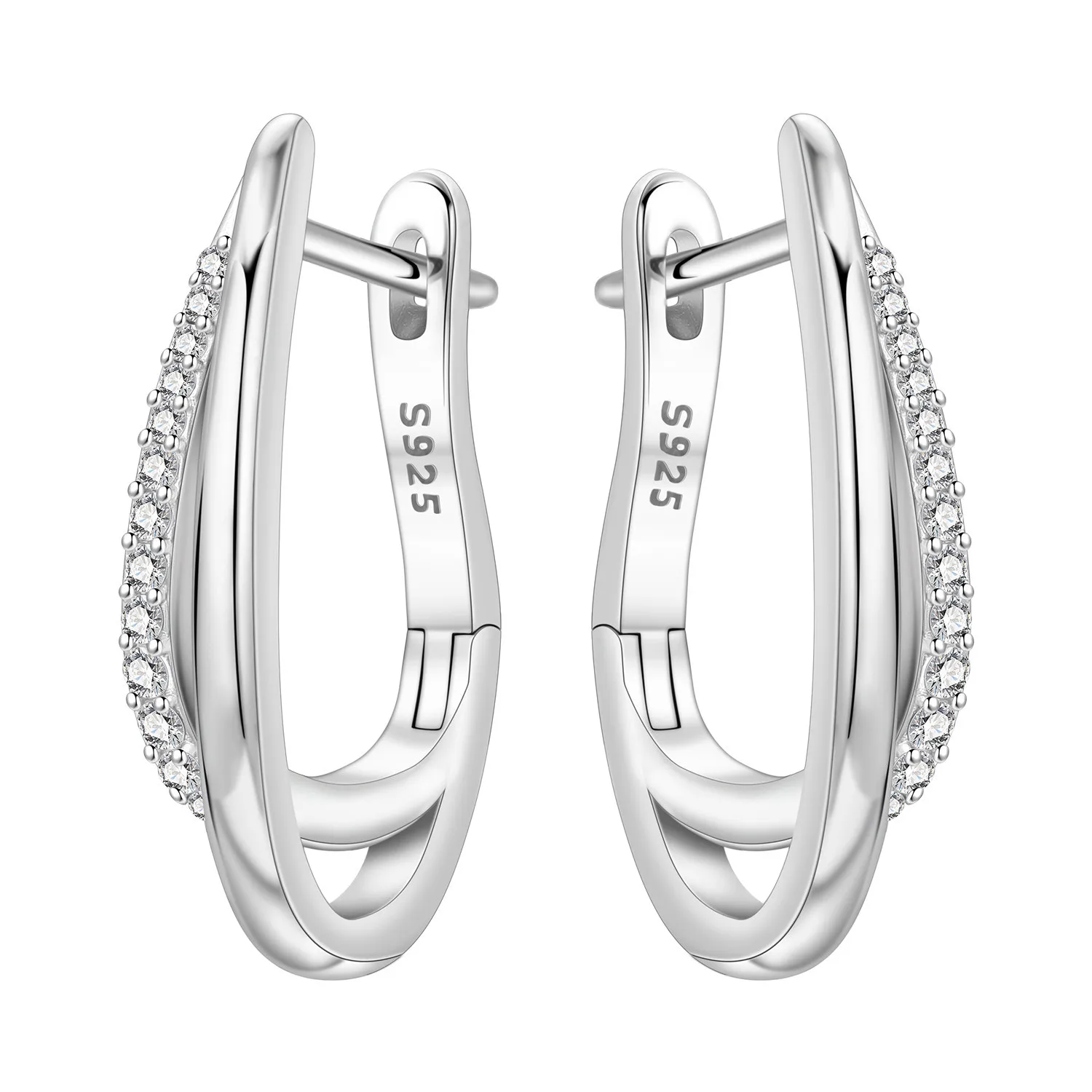 Orstarry 925 Sterling Silber Doppelschleife Minimalistische Tropfenohrringe Damen Ohrringe Charm Trend Vielseitiger Party-Schmuck Geschenke