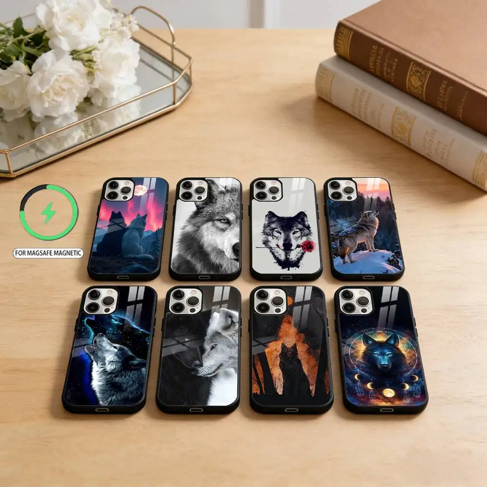 

T-The W-Wolf Phone Case For iPhone17,16,15,14,13,12,11 Plus,Pro Max Magnetic For Magsafe Wireless Charging
