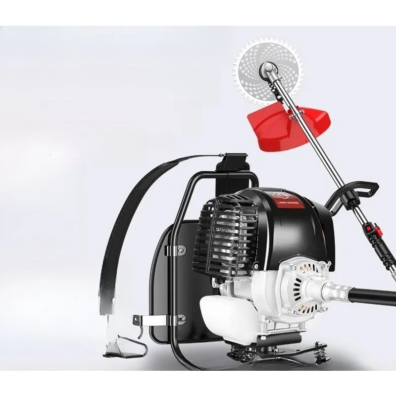 Cortador de grama mochila de quatro tempos multi-função recuperação de terras pequeno cortador de capina doméstico oscilante multi-gardentools