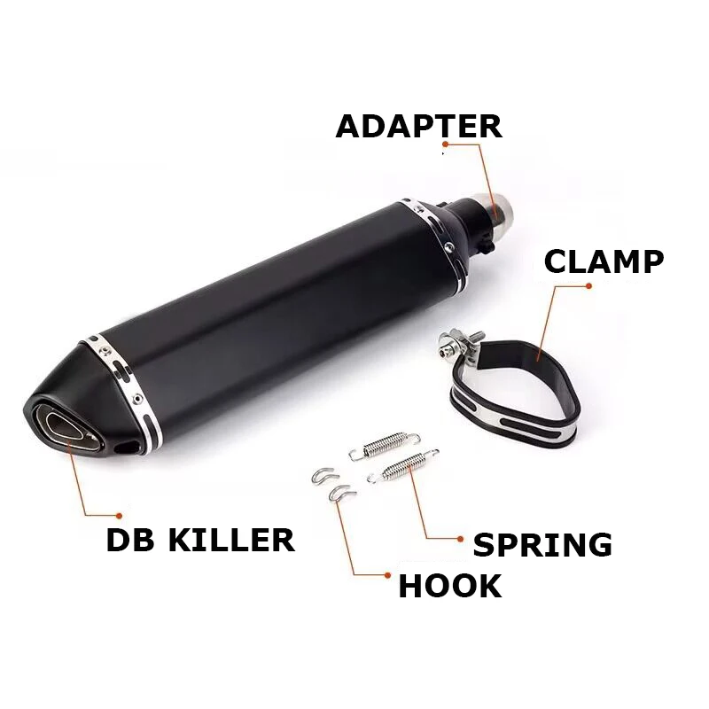 Universal Motorcycle Exhaust Pipe Escape Moto Muffler pipe DB killer ATV Scooter nmax duke 125 R3 pcx125 crf 230 gy6 tmax 500