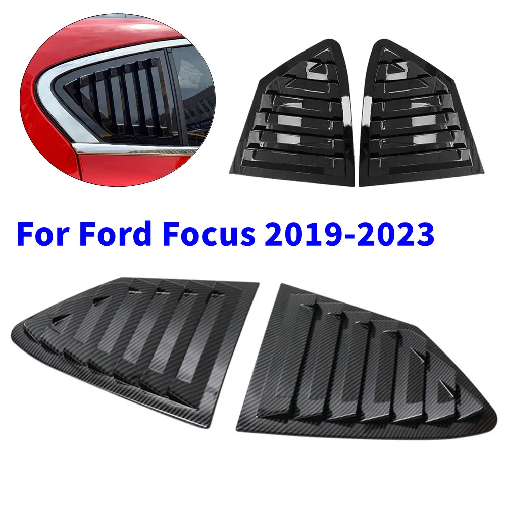 

2 шт. для Ford Focus 2019-2023 седан хэтчбек автомобиля заднее окно четверть жалюзи крышка боковое вентиляционное отверстие накладка совок ABS аксессуары