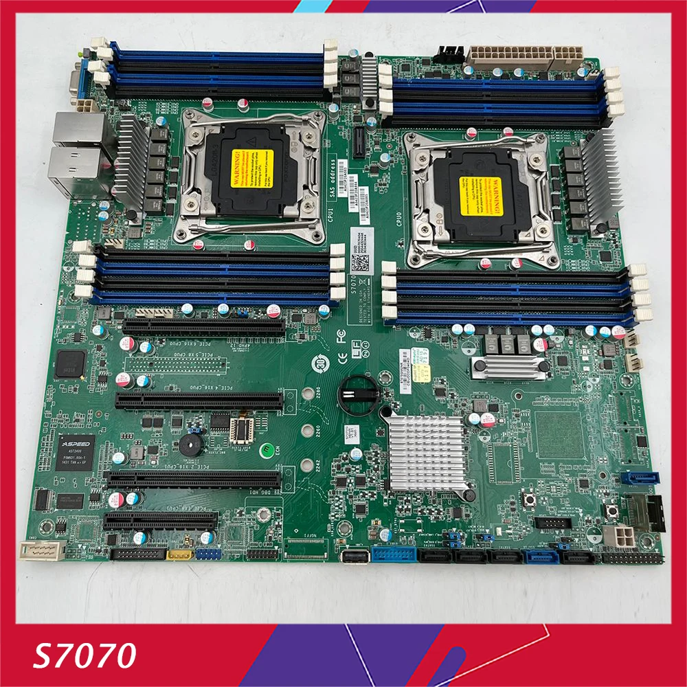 

Hot Sale S7070GM2NR For TYAN Dual-Socket Support E5-2600 V3/V4 Server Motherboard S7070 DDR4 C612