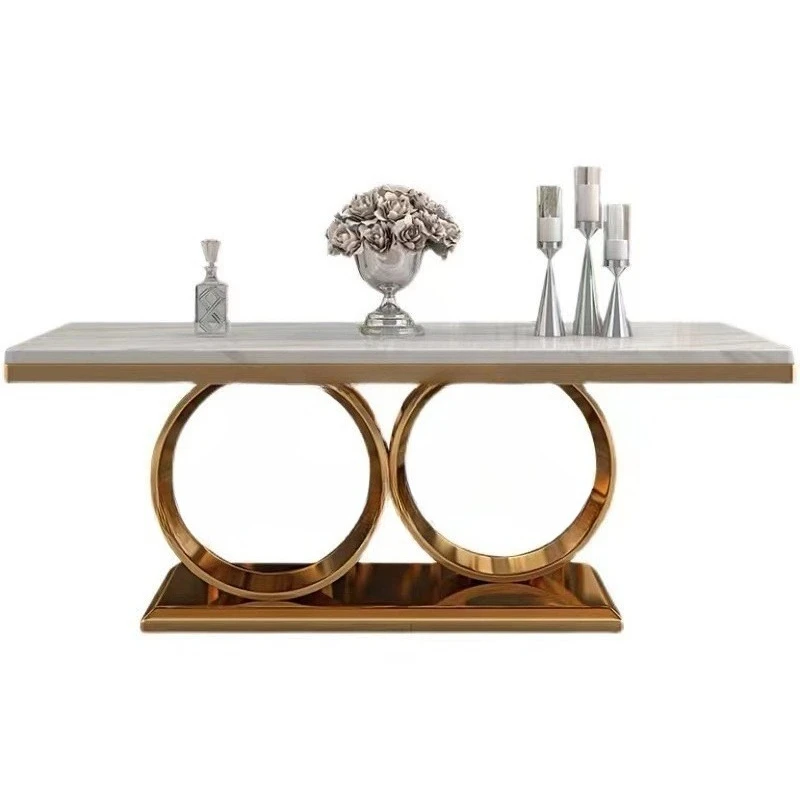 

Marble Rectangle Dining Table Chair Table Household Dining Table