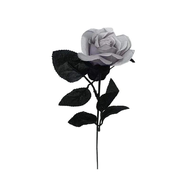 Artificial Rose Fake Flower Black Single Wedding Simulation Flower Interior Decoration Flower Multi-colored Artificial Flowers I