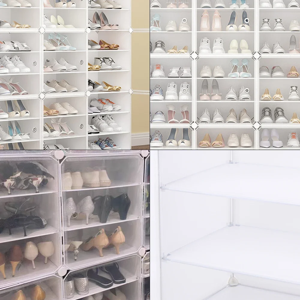 

Multi-Layer Large Shoe Cabinet Rack Waterproof Dust Proof Shoes Stand Storage Organizer Free Standing Space
