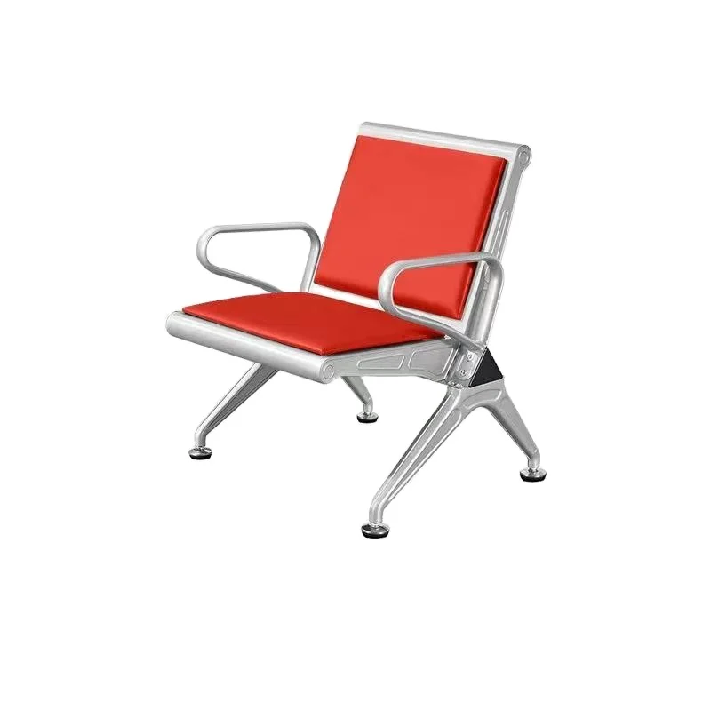 Modern 4-Person Cold-Rolled Steel Outdoor Chair for Airport Hospital Car Station School & Hotel Use
