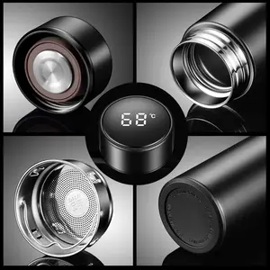Intelligent digital thermos with temperature display, 304 stainless steel, vacuum insulation, smart coffee glass, 500ml 8 Main Sales Digital Thermal Bottle - №1