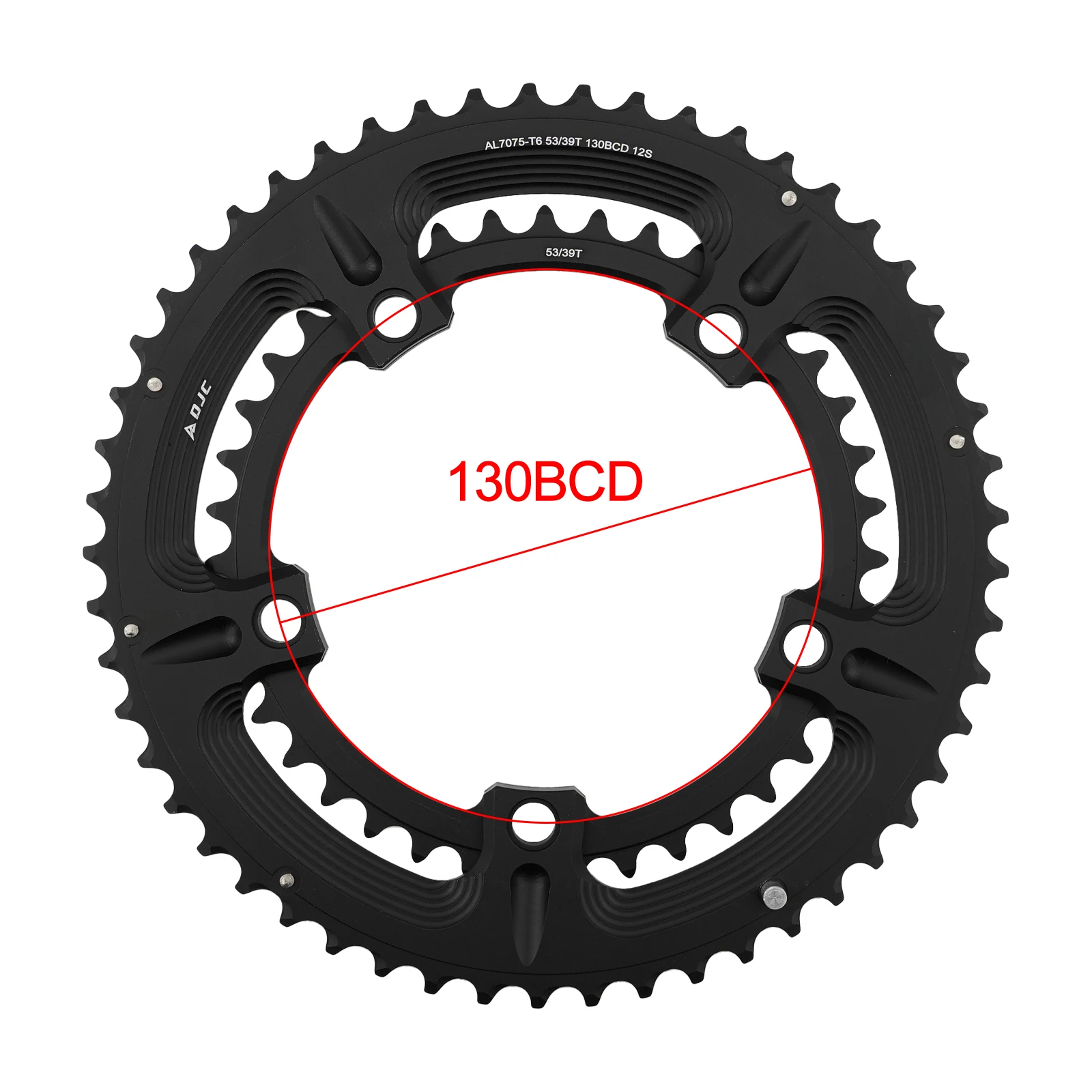 DJC 130bcd Bike Chainring Round Double Folding bike Road Bike for Sram for Shimano 5700 6700 11 12 Speed 53 39 54 40 56 42T 12s