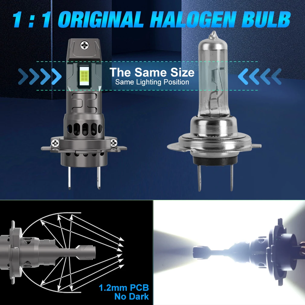 XSTORM H7 LED h7 led Canbus المصباح لمبة اللاسلكية 120 واط CSP لسيارة كشافات السيارات ديود مصابيح H7 توربو Led 12 فولت 6500 كيلو