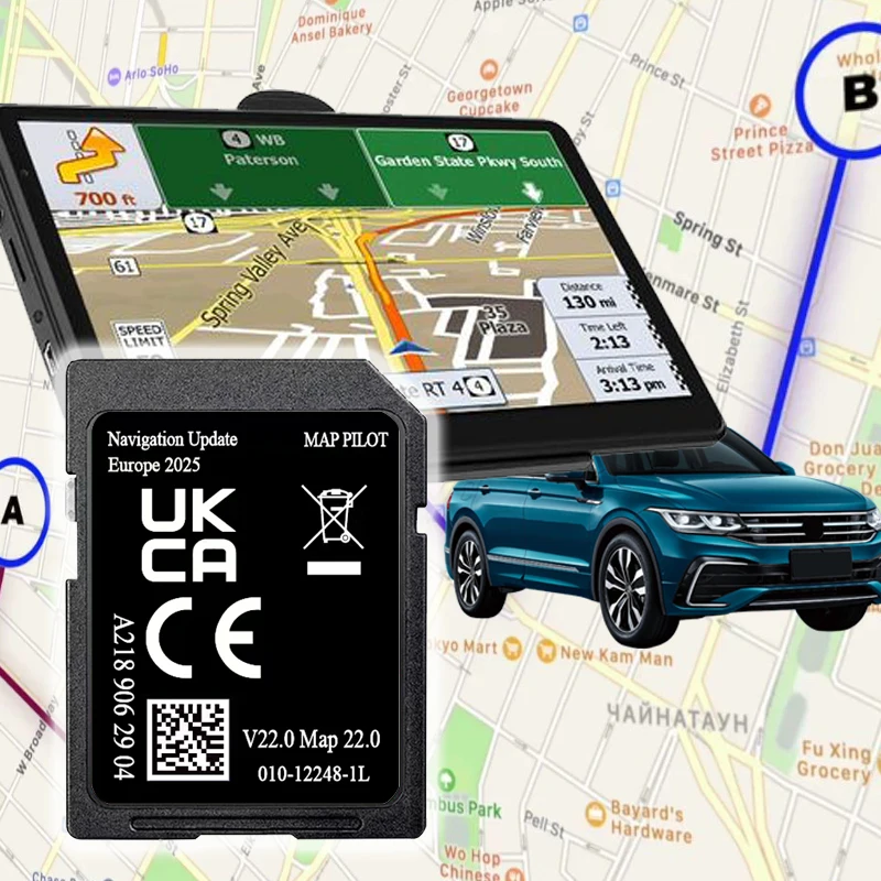 Image of Für Mercedes A-Klasse W176 B C CLA GLA Garmin Map Pilot V22 A2189062904 SD-Karte 2026 Update Europa UK Karten