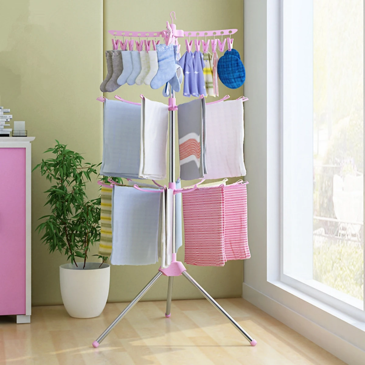 Solid Color Metal Detachable Bathroom Minimalist Towel Storage Rack